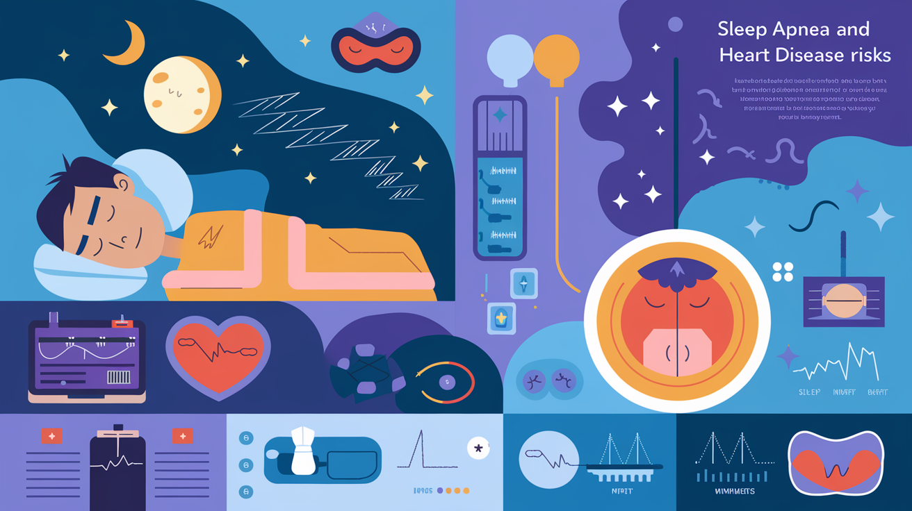 Infographic: sleep apnea and heart disease risks explained